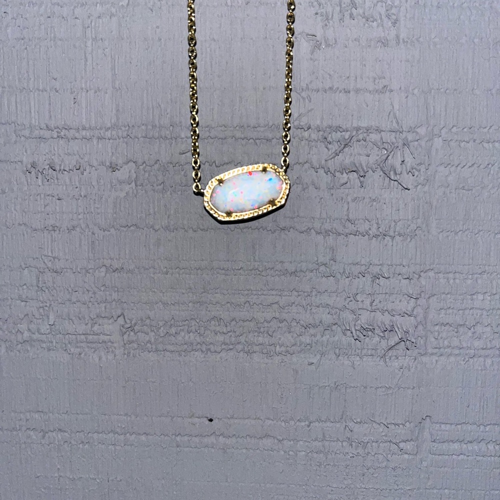 Kendra Scott Elegant Gold and Opal Necklace